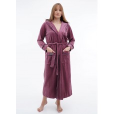 Халат Wild love XL,2XL,3XL,4XL  велюр 21645